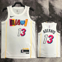 22/23 HEAT ADERAYO #13 White City Edition Top Quality Hot Pressing NBA Jersey