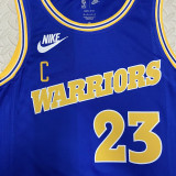 22/23 WARRIORS GREEN #23 Blue Top Quality Hot Pressing NBA Jersey (Retro Logo)