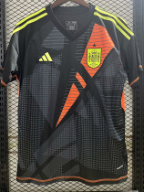 2024 Spain Black Goalkeeper Fans Soccer Jersey
