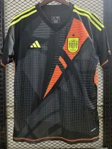 2024 Spain Black Goalkeeper Fans Soccer Jersey