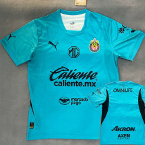 24/25 Chivas Sky Blue Goalkeeper Fans Soccer Jersey