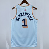 24/25 Sa Spurs WEMBANYAMA #1 City Edition Top Quality Hot Pressing NBA Jersey