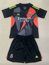 24/25 RMA Black Goalkeeper Kids Soccer Jersey