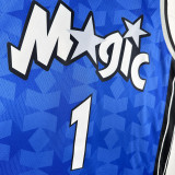 23/24 Magic McGRADY #1 Dark Blue Top Quality Hot Pressing NBA Jersey (Retro Logo)(V领)