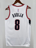22/23 Trail Blazers AFIDIA #8 White City Edition Top Quality Hot Pressing NBA Jersey