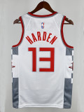 19/20  ROCKETS Harden #13 White Top Quality Hot Pressing NBA Jersey (City Edition)城市版