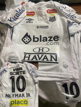 24/25 Santos FC Home  Kids Soccer Jersey(NEY MAR JR #10、Print all sponsors)