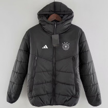 24/25 Germany Black Hooded Cotton Coat(White label) 连帽棉衣(白标）