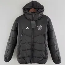 24/25 Germany Black Hooded Cotton Coat(White label) 连帽棉衣(白标）