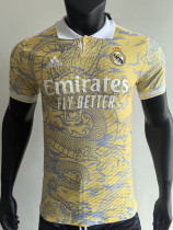25/26 RMA Yellow Dragon Pattern Special Edition  Player Version Soccer Jersey