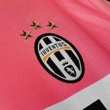 2015/2016 JUV Away Pink Retro Long Sleeve Soccer Jersey (长袖)