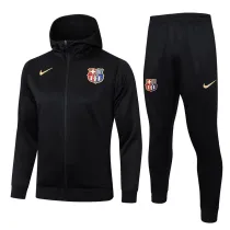 24/25 BAR Black Hooded  Tracksuit(Add Fluff)  (连帽加绒F603)