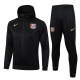 24/25 BAR Black Hooded  Tracksuit(Add Fluff)  (连帽加绒F603)