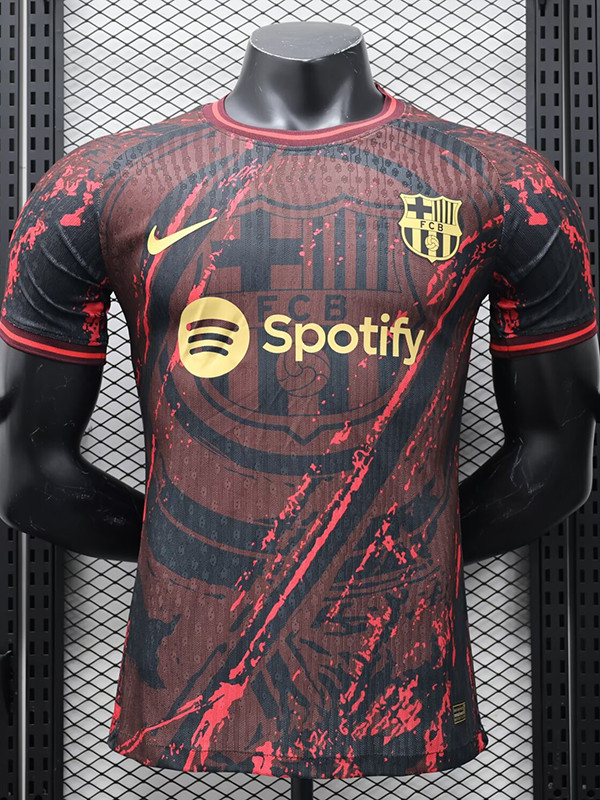 24/25 BAR Red Black Special Edition Player Version Soccer Jersey Spotify