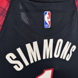 23/24 Trail Blazers SIMMONS #1 Black City Edition Top Quality Hot Pressing NBA Jersey