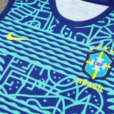 24/25  Brazil White Blue WaveTank top and shorts suit