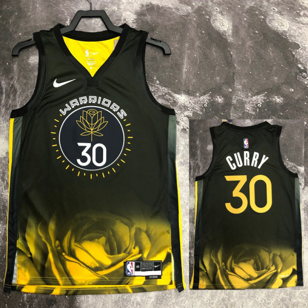 22/23 WARRIORS CURRY #30 Black City Edition Top Quality Hot Pressing NBA Jersey