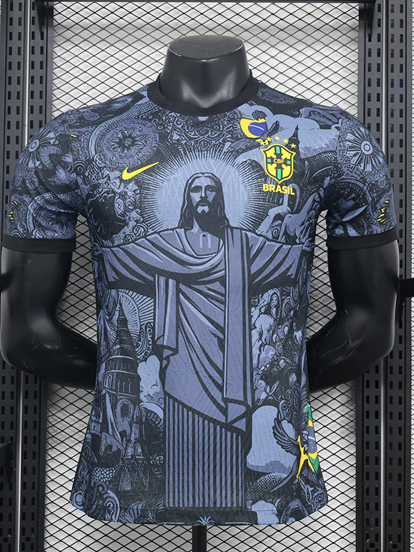 2024 Brazil Grey Special Edition Player Version Soccer Jersey