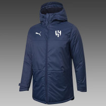 24/25 Al Hilal Royal Blue Hooded Cotton Coat 连帽棉衣