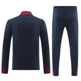 24/25 England  Sapphire Blue Kids Half Pull Tracksuit  (半拉链、童装)