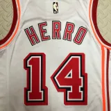 22/23 Heat HERRO #14 White Top Quality Hot Pressing NBA Jersey (Retro Logo)