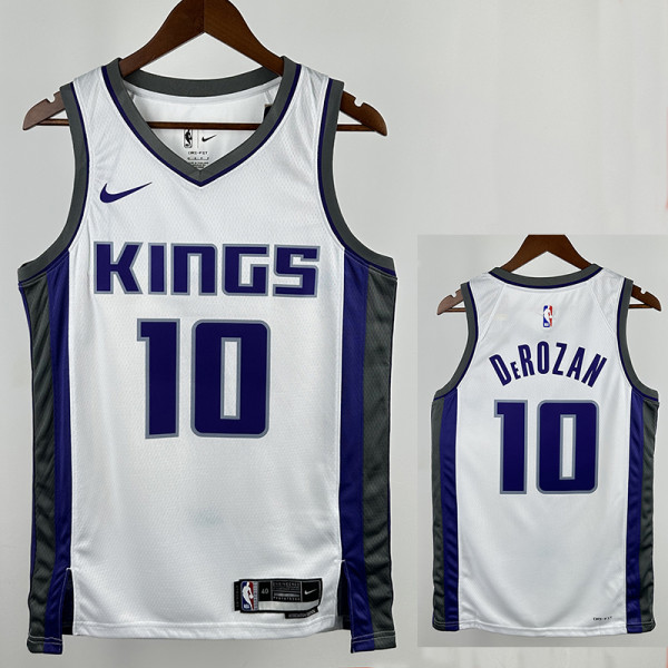 22/23 Kings DeROZAN #10 White Home Top Quality Hot Pressing NBA Jersey