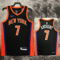 22/23 KNICKS ANTHONY #7 Black City Edition Top Quality Hot Pressing NBA Jersey