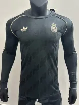 24/25 RMA Black Commemorative Edition Long Sleeve Player Version Retro Soccer Jersey