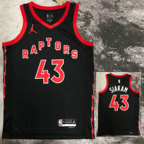 22/23 RAPTORS SIAKAM #43 Black red Top Quality Hot Pressing NBA Jersey (Trapeze Edition)