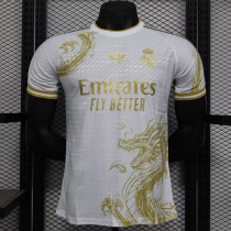 24/25 RMA White  Golden Dragon Special Edition   Player Version Soccer Jersey