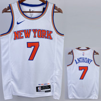 22/23 KNICKS ANTHONY #7 White Top Quality Hot Pressing NBA Jersey