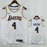 22/23 LAKERS KNEGHT#4 White Top Quality Hot Pressing NBA Jersey