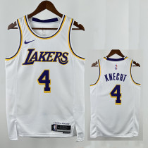 22/23 LAKERS KNEGHT#4 White Top Quality Hot Pressing NBA Jersey