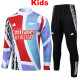 24/25 ARS Red & Blue Jigsaw puzzle Kids Half Pull Tracksuit  (童装、半拉链)