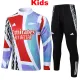 24/25 ARS Red & Blue Jigsaw puzzle Kids Half Pull Tracksuit  (童装、半拉链)