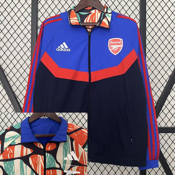 24/25 ARS Blue Oil painting collage painting collage Double Sided Windbreaker (双面风衣)