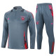 24/25  Germany Dark Grey Half Pull Tracksuit  (半拉链、B842)