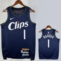 23/24 CLIPPERS HARDEN #1 Dark blue City Edition Top Quality Hot Pressing NBA Jersey