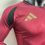 2024 Belgium Home Long Sleeve  Player Version Soccer Jersey(长袖)