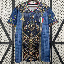 2024 Italy Blue Gold Puzzle Special Edition Fans Soccer Jersey