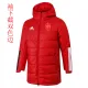 2022 Spain Red Hooded Cotton Coat 棉衣