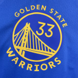 22/23 WARRIORS WISEMAN #33 Blue Top Quality Hot Pressing NBA Jersey (V领)