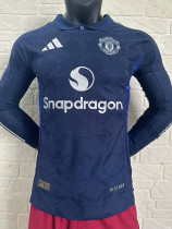24/25 Man Utd Away Long sleeve Player Version Soccer Jersey（长袖）