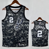 Sa Spurs LEONARD #2 Camouflage Top Quality Hot Pressing NBA Jersey