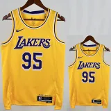 Lakers ANDERSON # 95 Yellow Top Quality Hot Pressing NBA Jersey