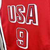 2024 Olympic Game USA HALLIBURTON # 9 Red Basketball Jersey