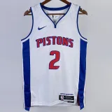22/23 Pistons CUNNINGHAM #2 White Top Quality Hot Pressing NBA Jersey
