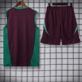 24/25  Mexico maroon Tank top and shorts suit