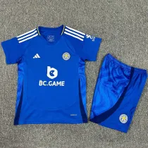 24/25 Leicester City Home  Kids  Soccer Jersey (BC.GAME广告)