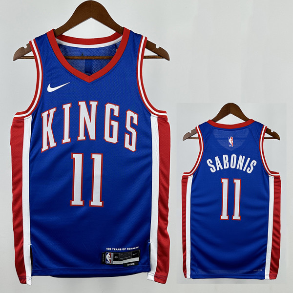 24/25 KINGS SABONIS #11 City Edition Top Quality Hot Pressing  Retro NBA Jersey